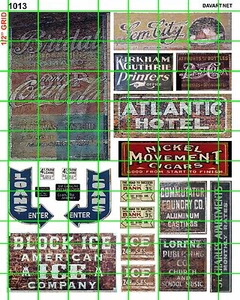 1013 DAVE'S DECALS HO Scale LAYERED GHOST BUILDING SIGNAGE LOAN OFFICE ADS - Picture 1 of 4