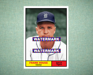 Frank House Detroit Tigers 1961 Style Custom Baseball Art Card