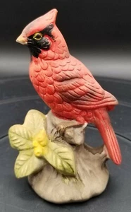 Vintage 4" Cardinal Figurine Ceramic Red Bird *chipped bill* - Picture 1 of 7