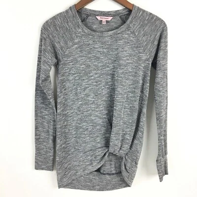 Suéter Juicy Couture para mujer XS gris manga larga jaspeado rayón ligero Foto 1 de 4