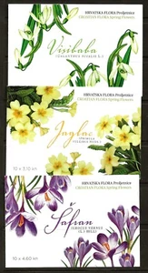 Croatia Sc 827a + 828a + 829a NH Booklet of 2012 - FLOWERS - Picture 1 of 2