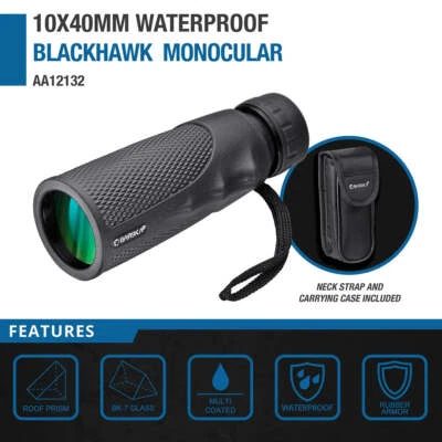 Barska AA12132 10x 40mm Blackhawk Waterproof Hunting Compact Monocular - Image 1 of 4