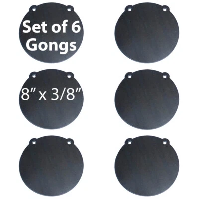 AR500 Steel Shooting Targets Lot of 6 Laser Cut 8" x 3/8" Gong Tactical Scorpion - Image 1 of 3