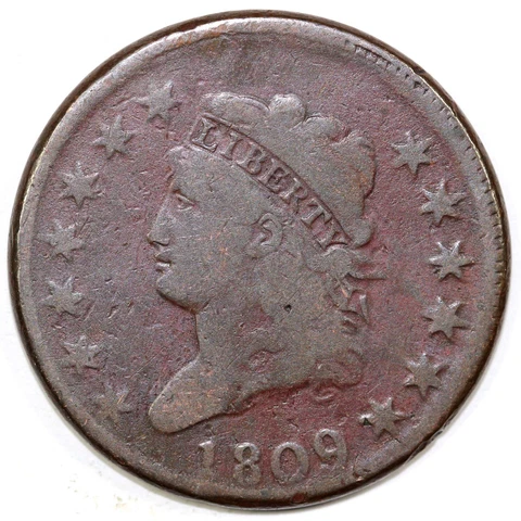 1809 1c S-280 Classic Head Large Cent Cover