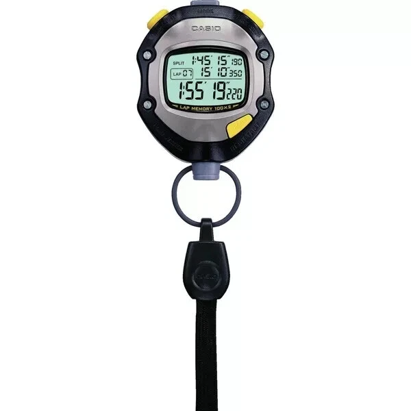 Casio HS-70W-1JH Stop Watch Black Waterproof Sports Stopwatch - Image 1 of 1