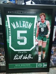 FRAMED SIGNED BILL WALTON BOSTON CELTICS JERSEY! WITH C.O.A - Picture 1 of 5