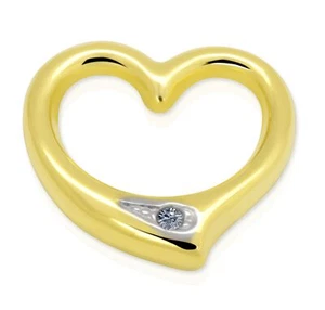 Colgante Oro Amarillo 333 8k Corazón Brillante Diamante 0,005 CT Swinging Heart - Imagen 1 de 8