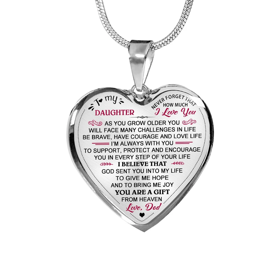 Father And Daughter Gift - To My Daughter Luxury Novelty Necklace From Dad Daddy - Image 1 of 1