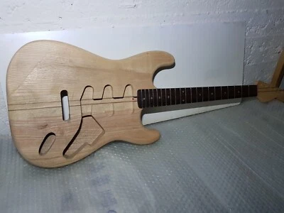80's SWAMP ASH NECK THROUGH BODY DESIGN STR*T - made in GERMANY - Photo 1/4