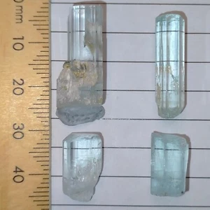 Aquamarine rough loose crystals gemstones natural raw crystals bundle lot 42.6ct - Picture 1 of 6