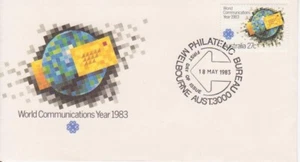 AUSTRALIA 1983 WORLD COMMUNICATIONS YEAR 1983 FDC MINT (MELBOURNE VIC 3000) - Picture 1 of 1