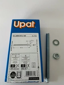 UPAT Ankerstange Gewindestange ASTA M12x160 10 Stück galvanisch verzinkt - Bild 1 von 1