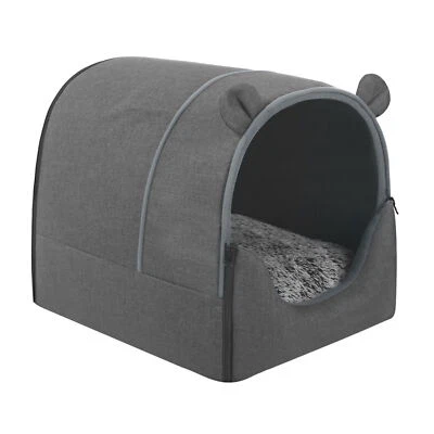 EUGAD Katzenhaus Hundehöhle Katzenhöhle Kuschelhöhle Kleintierhaus Grau