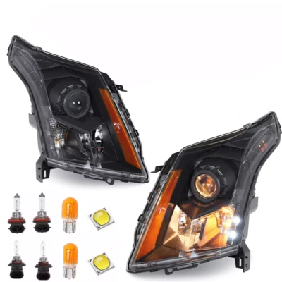 Black For 2010-2016 Cadillac SRX LED Projector Headlights Headlamps Left+Right Foto 1 de 4