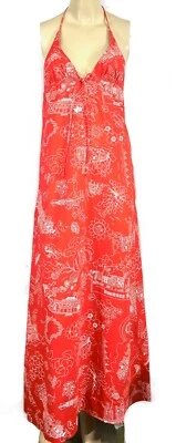 Vtg Marshall Field Company Young Chicago Sportwear Hawaiian Maxi Dress 26" bust - Image 1 of 4