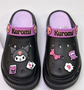 Kuromi Shoes Hole Slippers Women Outside Wear Summer Thick Sandals - Picture 1 of 10