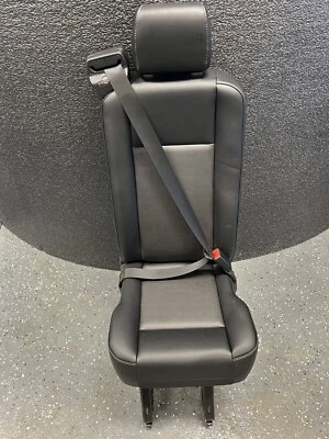 2015-2025 Ford Transit Van OEM Rear Black Vinyl Single Bucket Seat - Image 1 of 3
