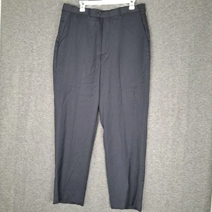 NEU Claiborne Anzughose für Herren 36 W 32 L marineblau vorne einfach gerade Wollmischung neu mit Etikett - Bild 1 von 9