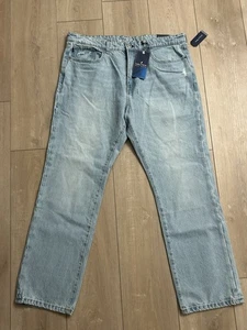 NWT Nautica Men's Original Relaxed Straight Denim Jeans Light Washed 38x32 - Picture 1 of 7