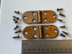 Vintage Singer 15 Sewing Machine Part (1935) - Top Cover Leaf Lid Hinges - Picture 1 of 2