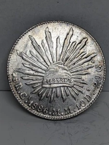 1886 Ca MM Mexico, 8 REALES AU+ - Picture 1 of 2