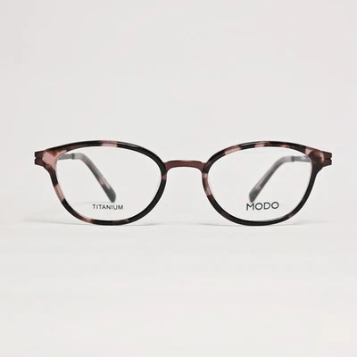 MODO 4539 Women's Ultra-Light Titanium Oval Glasses in Pink Tortoise | 46mm - Image 1 of 4