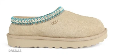 UGG Tasman Driftwood White Pepper Suede Fur Slippers Womens Size 8 -NIB- - Image 1 of 4