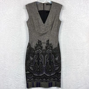 Etro Womens 40 (S) Old Money Wool Purple Paisley Dress Preppy Career Workwear - Picture 1 of 10