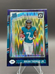 2024 Optic BRIAN THOMAS (RC) Rated Rookie Purple Shock Prizm #214 Jaguars - Picture 1 of 5