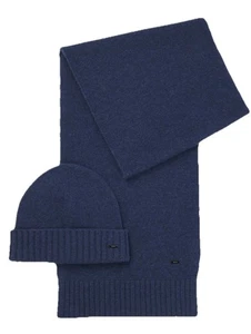 Boss Wollmischung Beanie Mütze und Schal Geschenkset Original UVP 139£ #O9 - Bild 1 von 8
