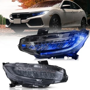 Honda Civic LED Chrome Headlights for 2016-2021 - Imagen 1 de 11