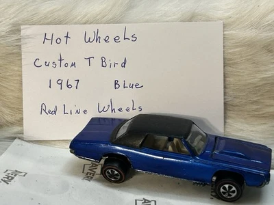 De colección 1967 Hot Wheels Redlines Custom T-Bird azul Foto 1 de 4