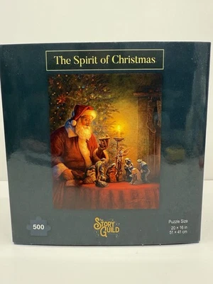 Story Guild “The Spirit of Christmas” Greg Olsen 500 Piece Puzzle Santa Nativity - Image 1 of 4