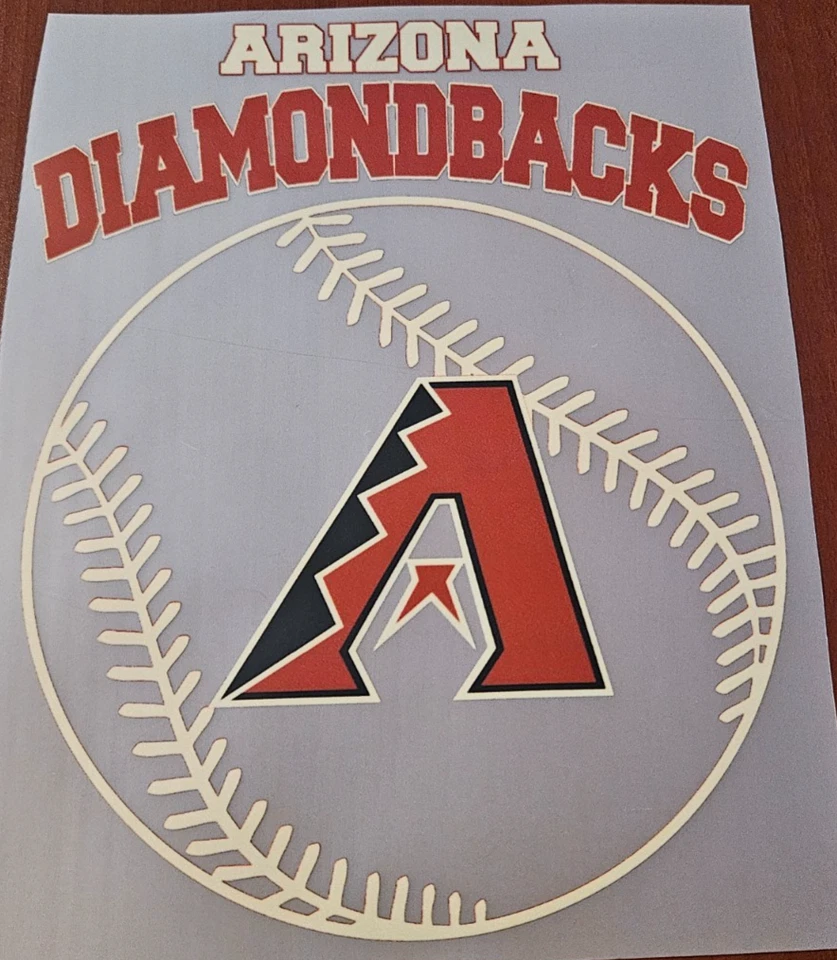 Arizona Diamondbacks Colorful 8" DTF Heat Transfer Iron On FREE Shipping (C2/3) - Image 1 of 1