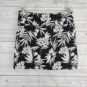 S.C. & Co Damen Skort Gr. Large schwarz weiß Blumen Pull On - Bild 1 von 4
