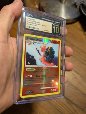 (POP 11) CGC 10 PRISTINE Pokémon Magcargo Reverse Holo 45/106 Encounters pokemon - Image 1 of 4