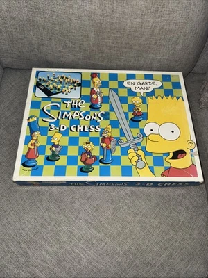 Jeu d'échecs 3D Les Simpson neuf dans sa boîte meurtrie, jeu complet comme photos, rare idée cadeau - Photo 1/3