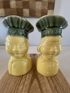 Vintage 1952 Keramik asiatischer Koch groß Salz und Pfeffer I Love Lucy Requisitenstreuer - Bild 1 von 8