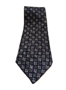 Mens GEOFFREY BEENE Classic Vintage 100% Silk Floral Pattern Neck Tie - Picture 1 of 3