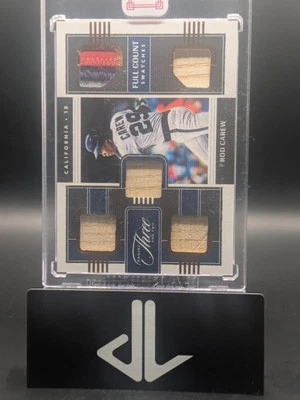 Camiseta deportiva de bate Panini Three & Two Rod Carew 2022 cuenta completa 5 muestras/3 patio Foto 1 de 2