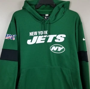 NIKE NEW YORK JETS NFL TEAM ISSUED HOODIE SWEATSHIRT PLAYER WORN RARE (SIZE 2XL) - Picture 1 of 14