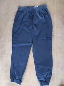 Style Co Pants Womens Medium Blue Pull On Elastic Waist Pockets Jogger NEW - Picture 1 of 4