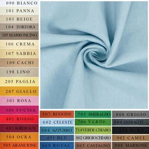 Tessuto Cotone al Metro Tinta Unita Vari Colori Tappezzeria Tende H 280 CM - Imagen 1 de 64