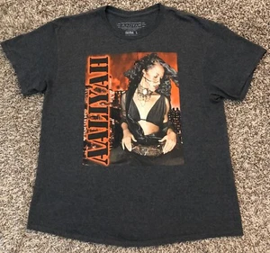 Aaliyah Official Aaliyah Large Portrait Ripple Junction Men's Gray T-Shirt Large - Picture 1 of 4