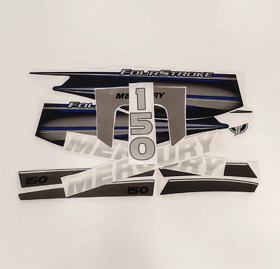 Juego de calcomanías de repuesto azul fueraborda Mercury 150 cuatro tiempos (2013+) Foto 1 de 3