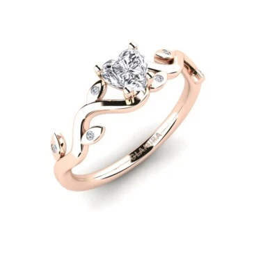 Anillo de compromiso Glamira de oro rosa de 18 quilates y diamantes Efrata talla 17,75 Foto 1 de 4