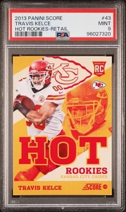 Tarjeta de novato 2013 Panini Score Hot Rookies Retail #43 Travis Kelce PSA 9 - Imagen 1 de 2