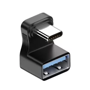 USB Female to Type C Male Otg Adapter Data 180 Degree Angled Charger Plug Jack - Picture 1 of 5