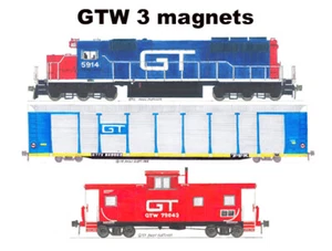 Grand Trunk Western SD40, rack automático y caboose 3 imanes Andy Fletcher - Imagen 1 de 1