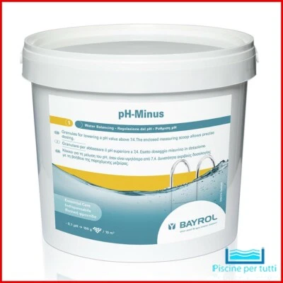 Ph- Minus Bayrol 6 kg Pool Ph Meno per Piscina Abbassa il Livello del Ph -